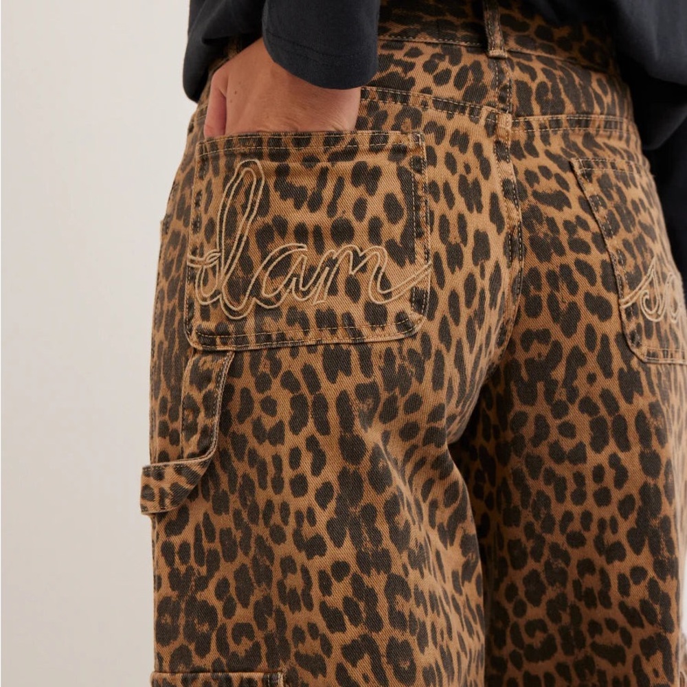 Leopard Print Cargo Pants damson madder Lisa says gah